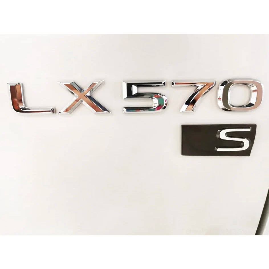 For Lexus LX570 S Accessories 2008-2019 Car Rear Trunk Special Emblem Badge Sticker Letter Rear Emblem