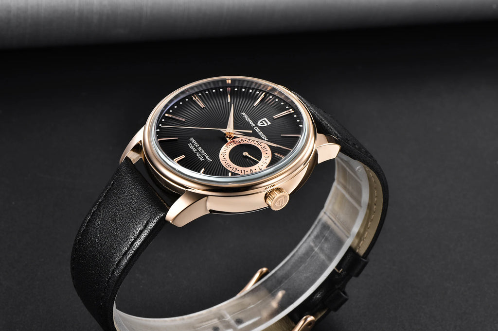 2026 Pagani Design Reloj Hombre PD1654 Quartz Watch Men 100M Water Resistant Leather Strap  Fashion Business Wristwatch reloj