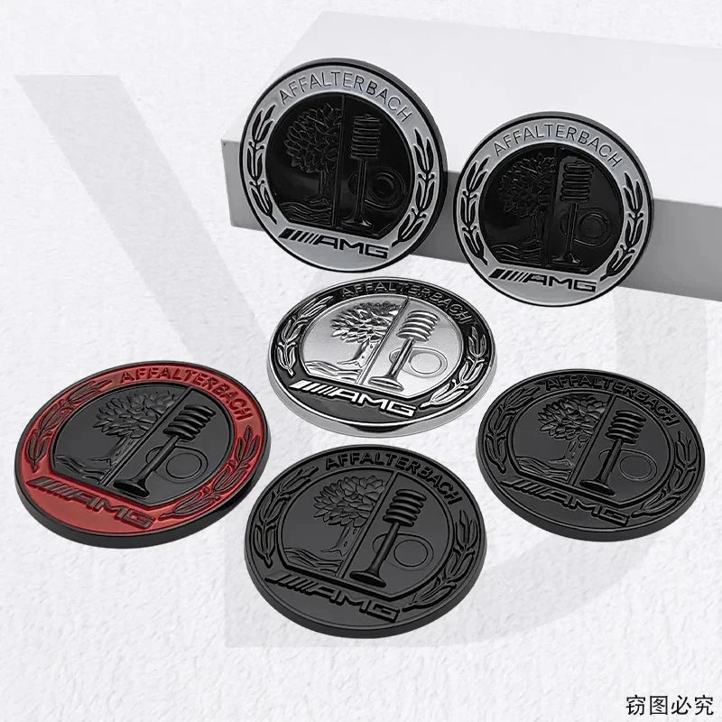 45mm 55mm 65Alloy Car Emblem Sticker Decoration for Mercedes Benz AMG C180 W205 G500 W210 W211 CLA CLK CLS GLA Rear Trunk Badge
