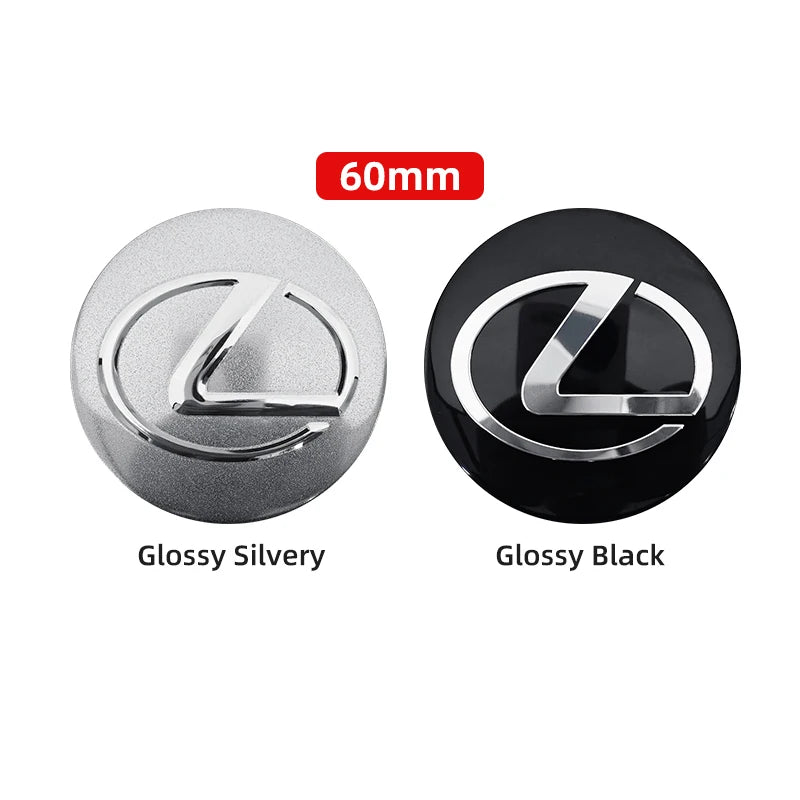 56mm 60mm 65mm Car Wheel Center Emblem Hub Caps Stickers For Lexus RX300 IS200 IS250 ES350 Ct200h UX250h NX300h RX350 ES300h LBX