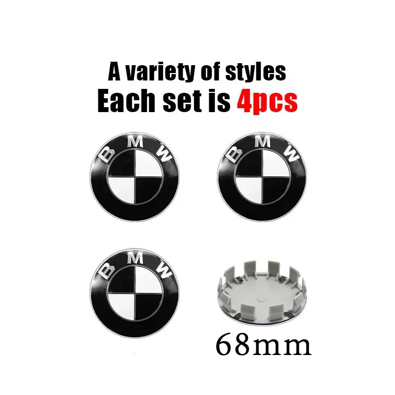 4Pc 68mm 56mm Car Rim Cover Wheel Hub Center Caps Badge Emblem Accessories For BMW E90 E60 F18 E46 F30 F20 M2 M5 M3 E87 M4 X3 X5