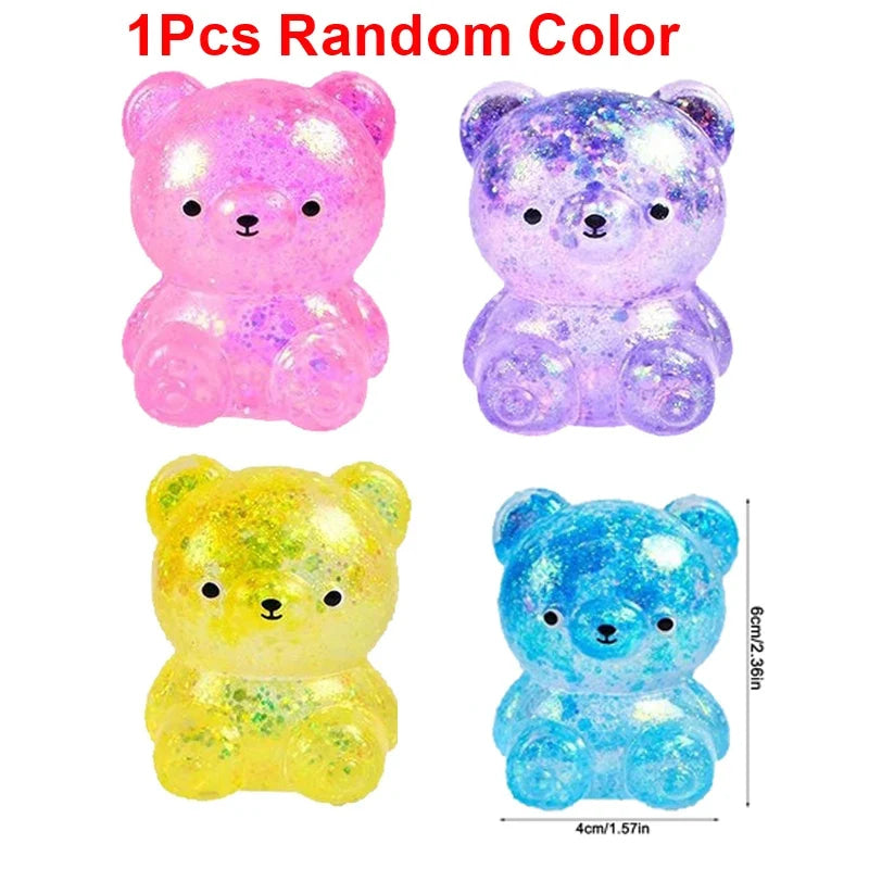 Maltose Cube Stress Squeeze Toy D ecompression Small Ice Cubes Anti Stress Slow Rebound Polar Light Colorful Squeeze TPR Block