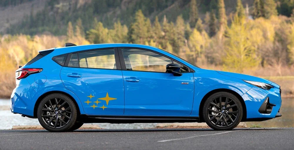 2PCS Car Side Door Creative Stars Stickers Auto Accessories For Subaru Impreza WRX STI GDB GVB VA 2018 2009 2008 2014 2002 2015