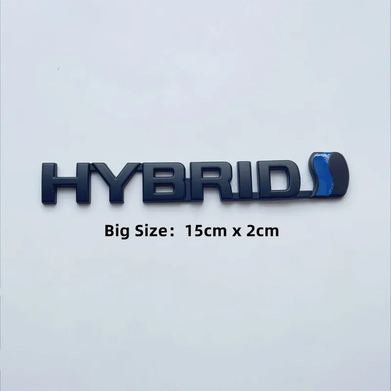 3D Metal HYBRID Logo Side Fender Rear Trunk Emblem Badge Car Sticker Decals For Toyota Prius Camry Crown Auris Rav4s TRD