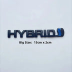3D Metal HYBRID Logo Side Fender Rear Trunk Emblem Badge Car Sticker Decals For Toyota Prius Camry Crown Auris Rav4s TRD