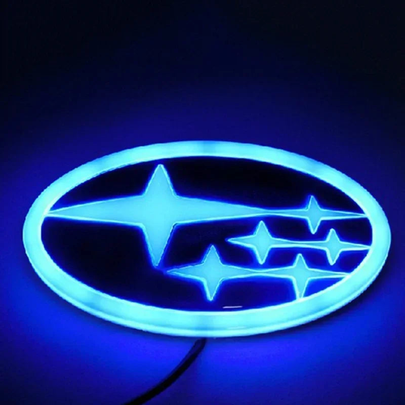 14X7.3cm 4D LED Car Rear Logo Emblem Light Tail Trunk Badge for Subaru Forester XV STI WRX BRZ Tribeca Outback Impreza Legacy
