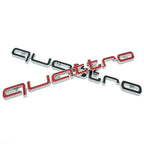 1Pc Audi Quattro Front Grille Emblem 3D ABS Car Emblem Sticks For A3 A4 A5 A6 A6L A8 Q3 Q5 Q7 S3 S4 S5 RS3 RS4 RS6 Accessories
