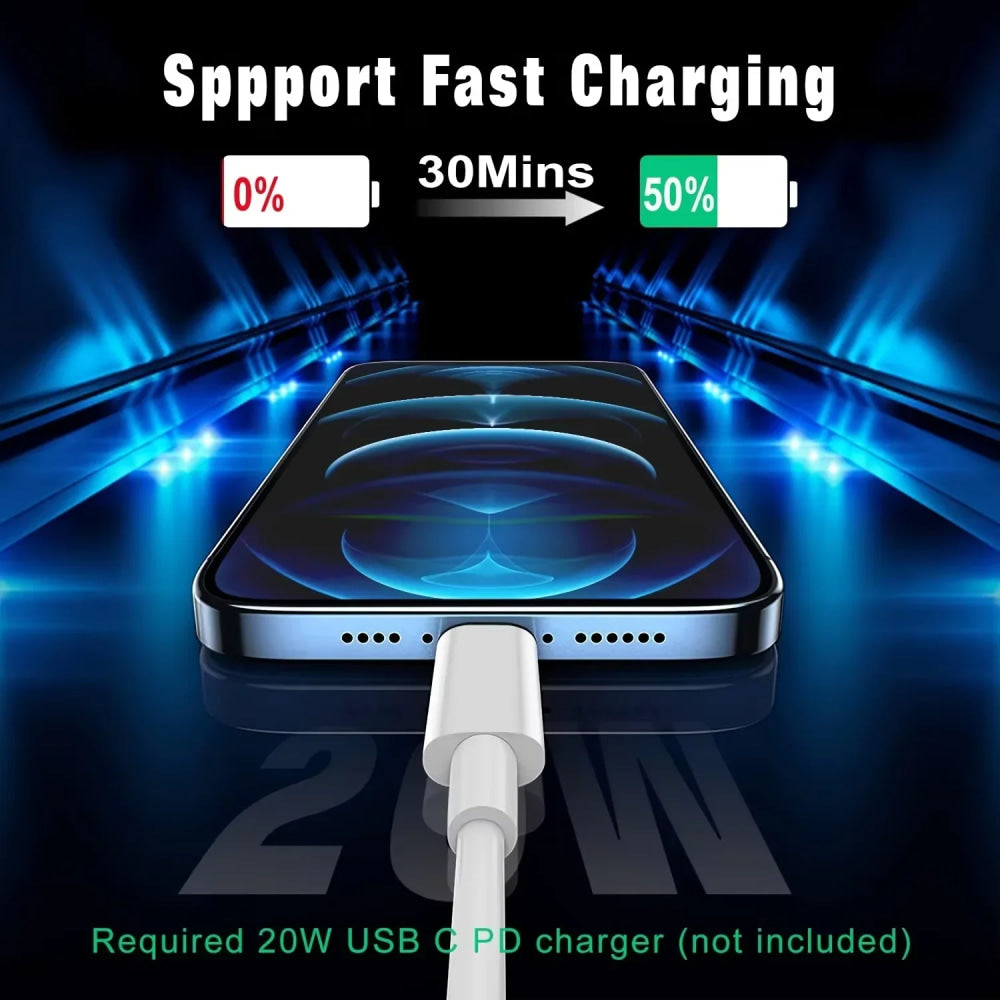 LAIHONEN UsB C to Lightning  1 Pack UsB C Lightning 1m 2m 3m C to L Cable Fast Charging forMacBook Pro for iPhone 14 Pro Ma