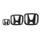 Front Rear Car Logo for Honda Accord Civic Inspire 10th City Crider CR-V Envix Steering Wheel Cover Sticker Decoration 3PCS