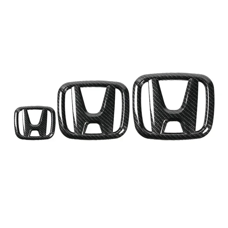 Front Rear Car Logo for Honda Accord Civic Inspire 10th City Crider CR-V Envix Steering Wheel Cover Sticker Decoration 3PCS