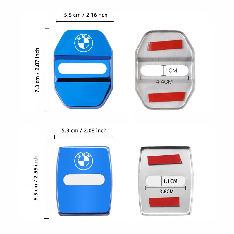4Pcs Stainless Steel Door Lock Protector Cap Cover For BMW X1 X2 X3 X4 X5 X6 X7 F07 F10 F20 F30 F34 F40 G11 G12 G20 G30 G32