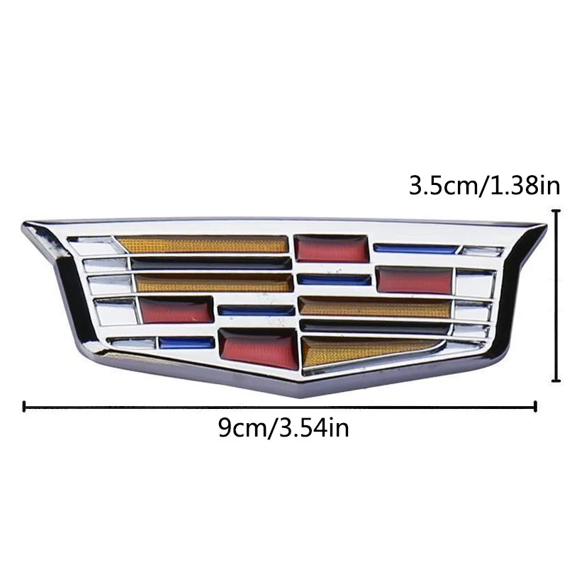 Car C-Pillar Rear Trunk Decorative Emblem Sticker, Anti-scratch Exterior Accessory for Cadillac XT5 CT4 ATSL XTS SRX Escalade