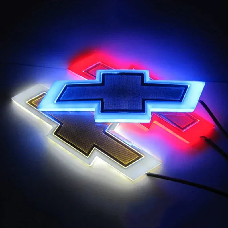LED Light Car Tail Trunk Emblem 17 X 5.5cm for Chevrolet Malibu Cruze Orlando Sail Captiva Equinox Trax Lacetti Cavalier Sticker