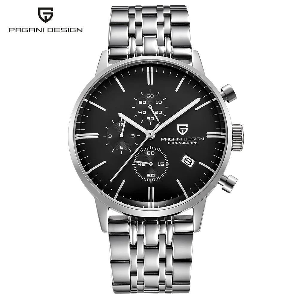 2026 new Pagani design watch VK67 men's quartz watch top leisure sports chronograph stainless steel waterproof men's watch reloj