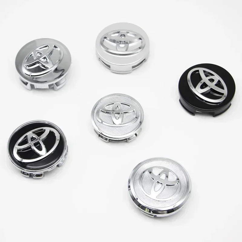 4Pcs 57/62mm Car Wheel Center Hub Caps For Toyota Rav4 Aygo Yaris Corolla Camry Car Tire Center Decoration Stickers Accessories