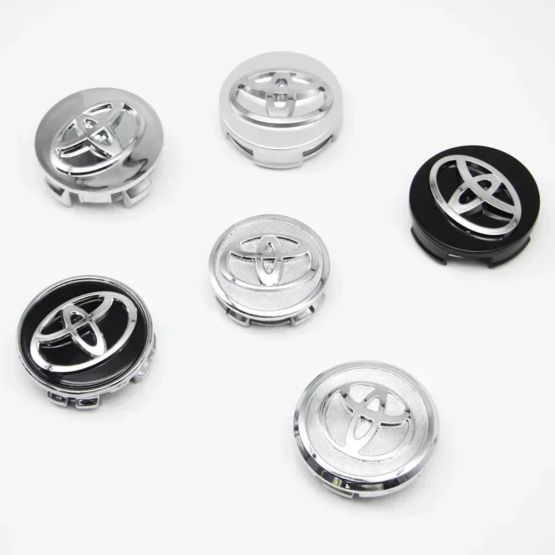4Pcs 57/62mm Car Wheel Center Hub Caps For Toyota Rav4 Aygo Yaris Corolla Camry Car Tire Center Decoration Stickers Accessories