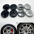 4 pieces 75MM Integrated Black or Silver Star Logo Mercedes Benz Amg C177 W218 Class Wheel Rims Center Hub Caps Auto Accessories