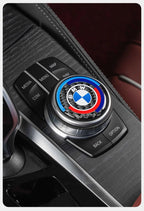 4.5CM 4.8CM Carbon Fibre Car Center Console Knob Stickers Decoration Accessories For BMW 1 2 3 4 5 6 Series GT Z4 X3 X4 X5 X6 X7