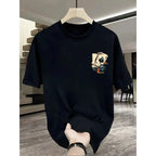 The latest 100% classic printed loose-fitting short-sleeved shirt is a high-quality top suitable for both men and women.