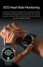 2026 New ECG AI Health Smartwatch for Men 1.53"AMOLED BP/Heart Rate Monitor BT Call IP68 Waterproof Smart Watch for Android IOS