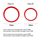 Car Steering Wheel Aluminum Alloy Ring Trim Sticker For Mercedes Benz A C E Class CLA GLA GLC GLE GLK W204 W212 C117