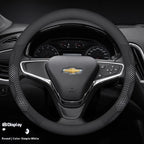 For Chevrolet Cruze Bolt Aveo Spark Onix capti Cavalier Carbon fiber Suede Microfiber Car Steering Wheel Cover Auto Accessories