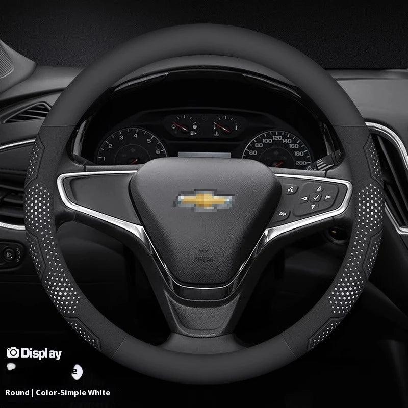 For Chevrolet Cruze Bolt Aveo Spark Onix capti Cavalier Carbon fiber Suede Microfiber Car Steering Wheel Cover Auto Accessories