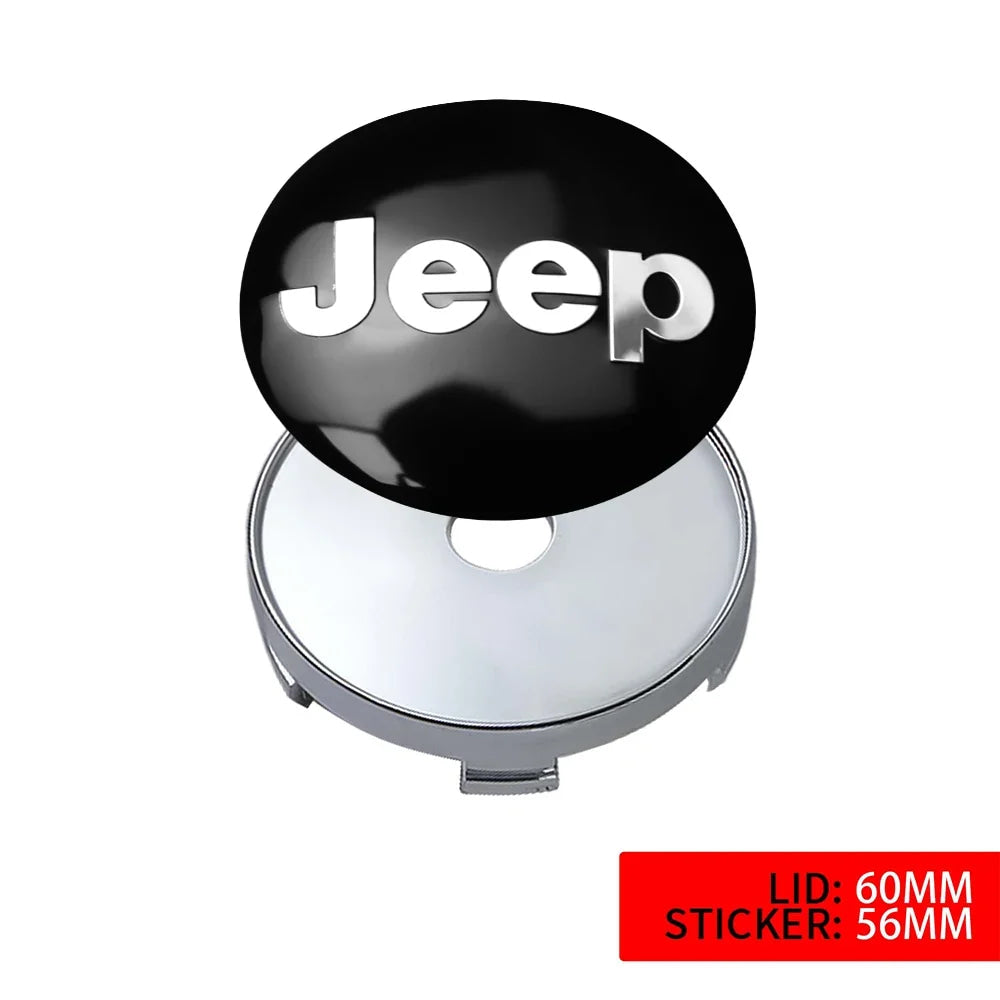 4pcs Car Styling Wheel Center Hub Caps Tire center Covers Hubcap For Jeep Grand Cherokee Wrangler JK Gladiator Compass Renegade