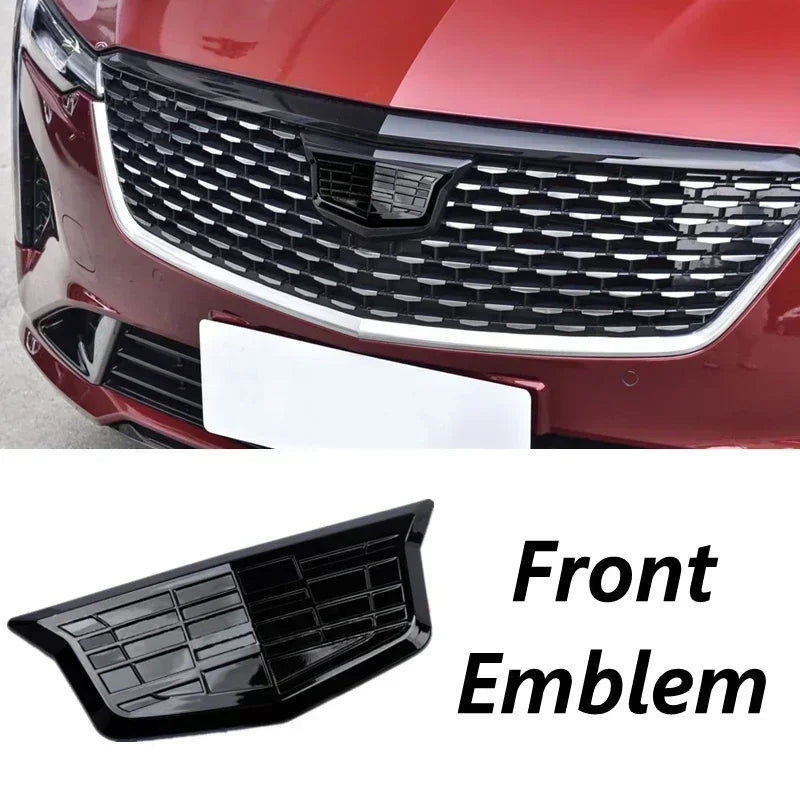 Front Rear Emblem Steering Wheel Sticker Side Badge Logo Refit Replacement Accessories for Cadillac CT4 CT5 CT6 XT4 XT5 XT6
