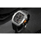 TSAR BOMBA Watch for Men Luxury Brand Tonneau Design Waterproof Clock Stainless Steel Wristwatch Fashion Rectangle Mens Watch