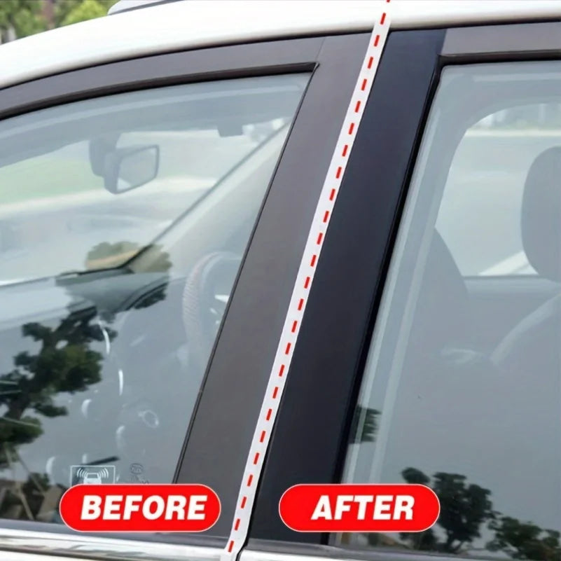 Black Universal Car Wax Paste: Dashboard Nano Crystal Coating, Interior Shine, Tire Protection and Oxidation Removal