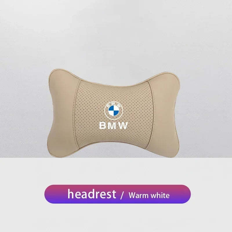 For BMW X1 X2 X3 X4 X5 X6 X7 E28 E60 E90 F20 E46 E39 E36 E92 E91 E34 E53 Key Chian Car Seat Headrest Auto Logo Neck Pillow