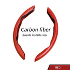 Universal Suede / Nappa Leather Car Steering Wheel Cover 38CM Breathable O/D Shape Protector Non-Slip Auto Interior Accessories