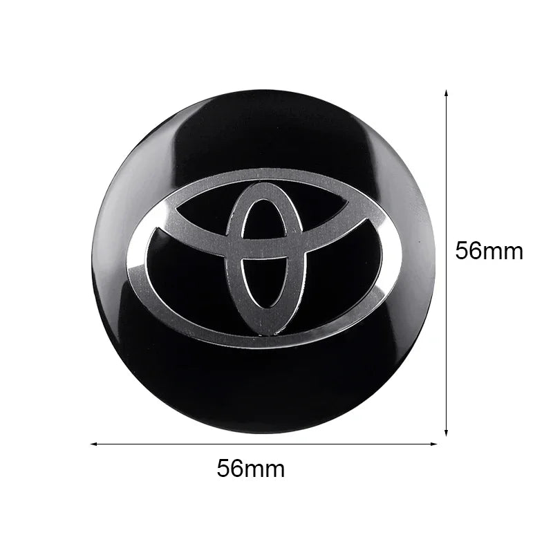 4Pcs 56MM Car Styling Aluminum Wheel Center Hub Caps Stickers For Toyota Rav4 Corolla Camry Aqua Yaris Cross Auris TRD GR Sport