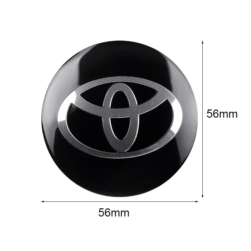 4Pcs 56MM Car Styling Aluminum Wheel Center Hub Caps Stickers For Toyota Rav4 Corolla Camry Aqua Yaris Cross Auris TRD GR Sport