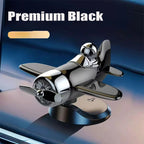 Solar Powered Rotating Airplane Car Dashboard Ornament 360° Auto Spin Decor Airplane Ornaments Car Interior Decoration