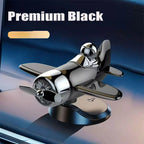Solar Powered Rotating Airplane Car Dashboard Ornament 360° Auto Spin Decor Airplane Ornaments Car Interior Decoration