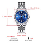 CADISEN Men Mechanical Watch Top Brand Luxury Japan MIYOTA 8215 Automatic Watch Business Stainless Steel Waterproof Watch Men