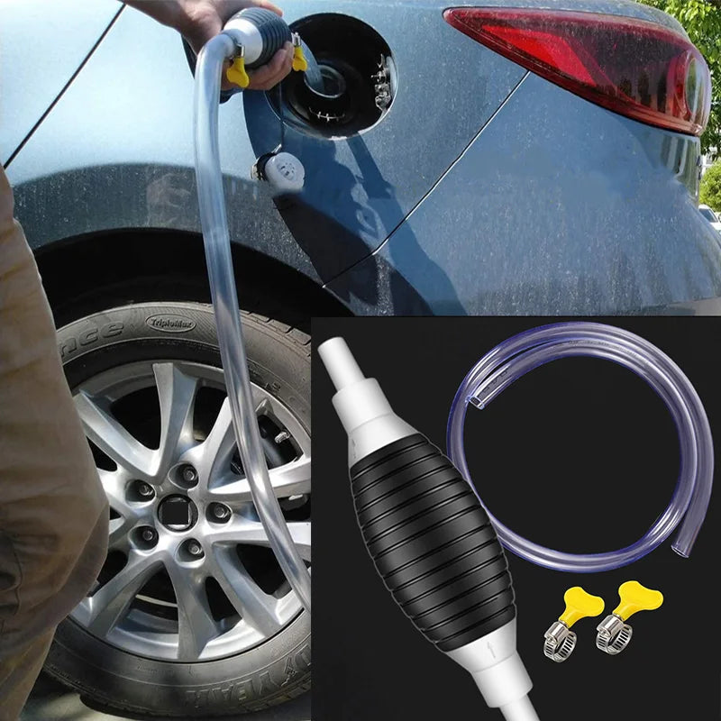 Bomba Manual Universal de Gas y aceite, bomba de combustible para coche, tubo de succión Manual, bomba de sifón de gasolina, motores automáticos, accesorios para sistema de suministro de combustible