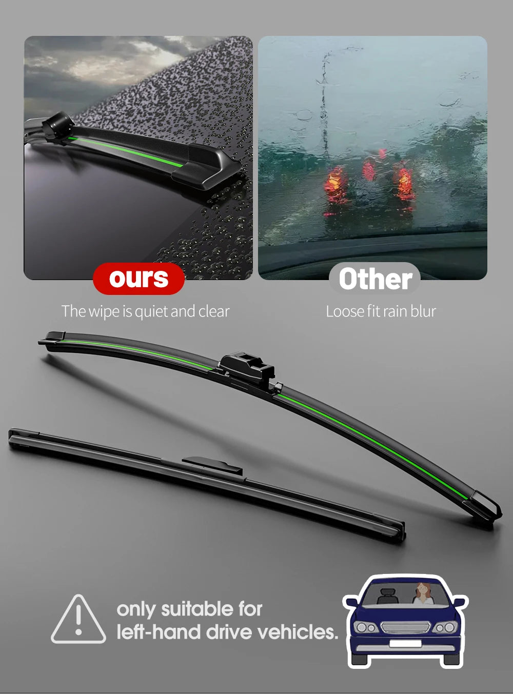 For Chevrolet Bolt EV 2016-2023 Front Windshield Wiper Blades 2pcs Windscreen Window Accessories 2017 2018 2019 2020 2021 2022