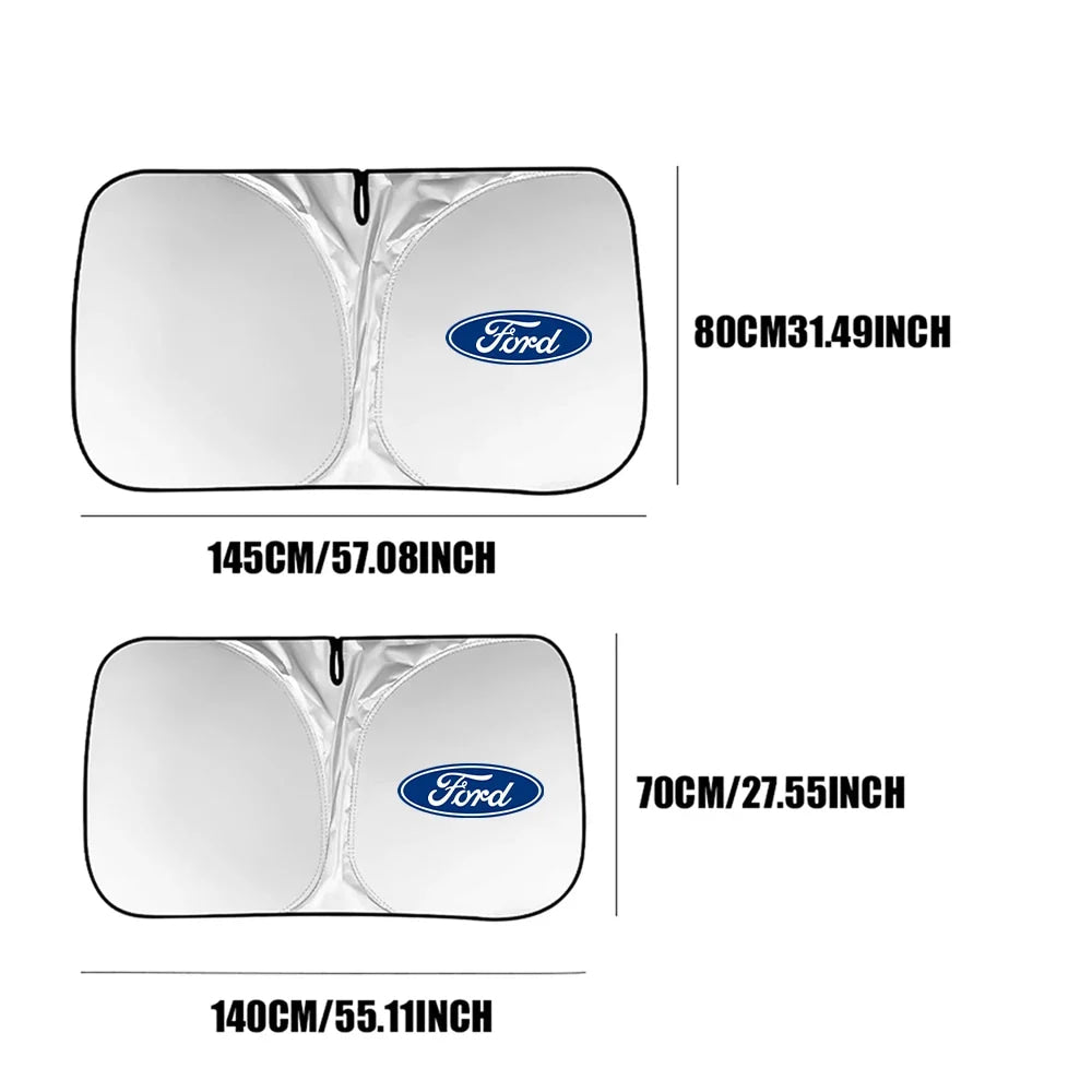 Car Folding Windshield Sunshade Sun Visor Cover UV Protection For Ford Focus Fiesta Kuga Mustang Mondeo Accessories Wheel hub