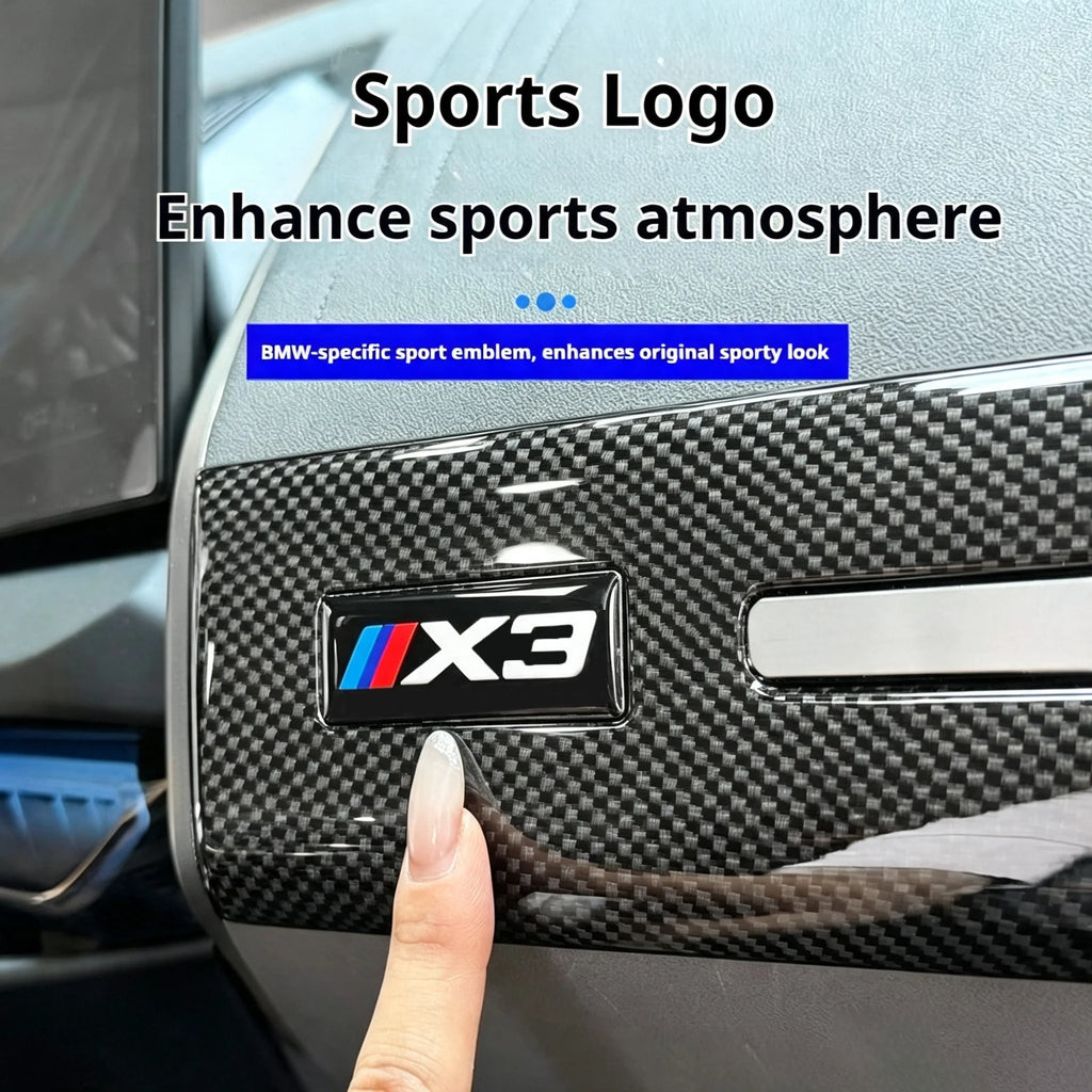 For BMW X3 G45 2025-2026 LHD ABS carbon fiber material Passenger side center console trim car center console, glove box panel