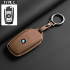 Soft Leather Car Key Case Full Cover Shell For BMW 1 2 3 4 5 6 Series X1 X3 X4 X5 X6 F36 F25 F26 F30 F34 F10 F07 F20 Z10 F15 F16