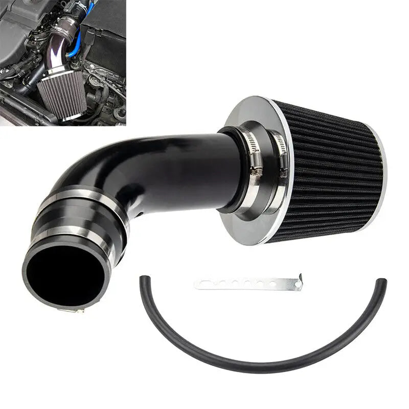 1Set 3" Cold Air Intake Filter Induction Kit Pipe Power Flow Hose System