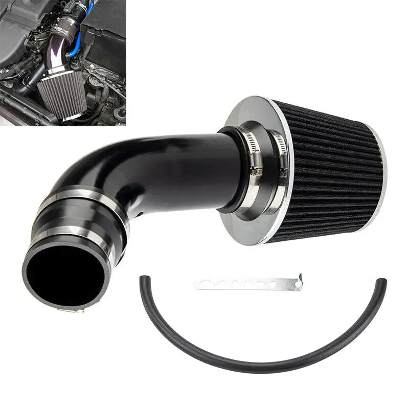 1Set 3" Cold Air Intake Filter Induction Kit Pipe Power Flow Hose System