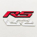 3D Metal RS Logo Sticker Front Grill Emblem Rear Trunk Badge For Chevrolet Onix Blazer lumina Camaro Cruze Monza Car Accessories