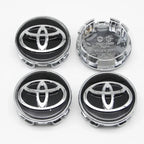 4pcs 57mm+62mm Car Tyre Wheel Center Hub Cap Badge For Toyota C-hr Prado Rav4 Yaris Hilux Prius Avensis Corolla Camry crown