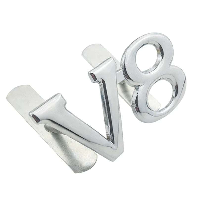 Car Styling Metal V8 Car Front Grille Emblem Badge For Ford Chevrolet Dodge Skoda Volkswagen SEAT BMW Fiat Toyota Infiniti