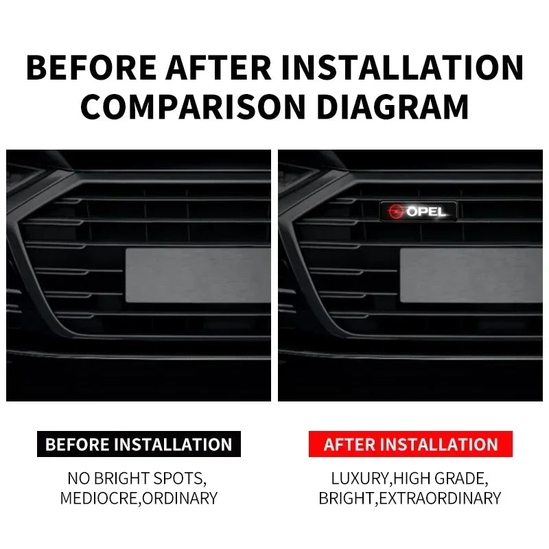 Car Mid-net Lamp Badge Emblem Decoration Styling Car Accessories For Opel Astra Insignia Mokka Zafira Corsa Vectra Antara Meriva