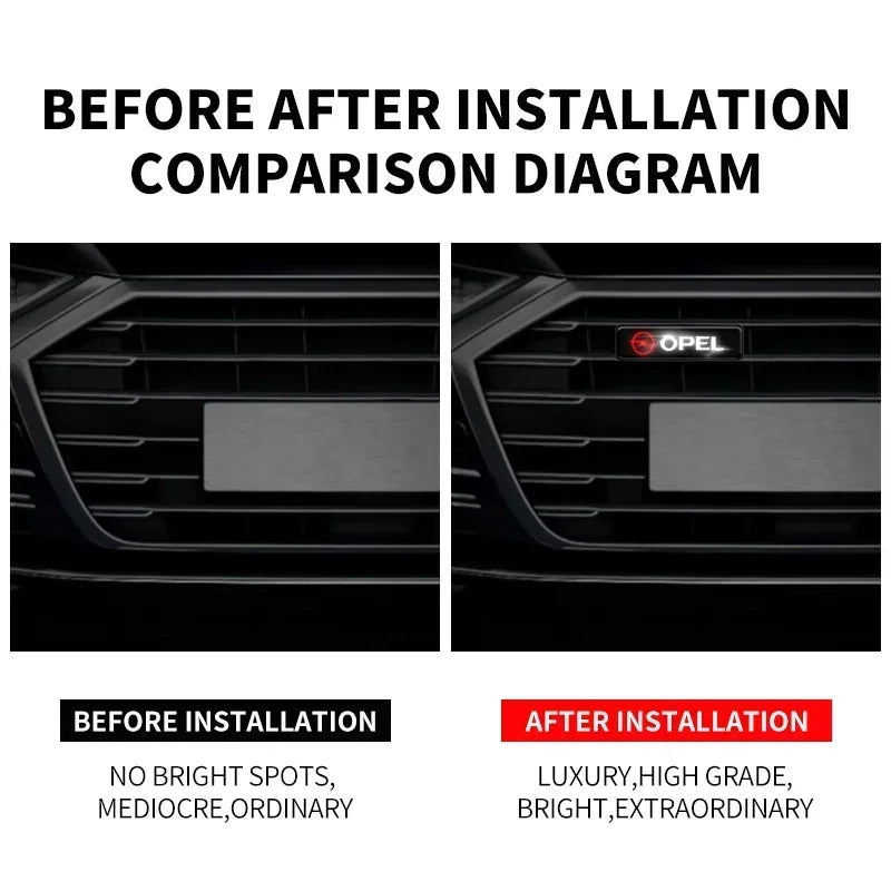 Car Mid-net Lamp Badge Emblem Decoration Styling Car Accessories For Opel Astra Insignia Mokka Zafira Corsa Vectra Antara Meriva